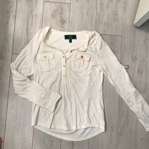 CWonder White Top with Gold Details